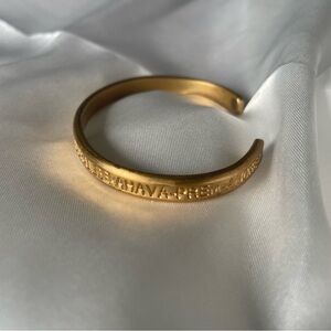 Serjio Lub Cuff Bracelet  Sz M. Fits 6/7 in wrist. Design name/Love brass. USA